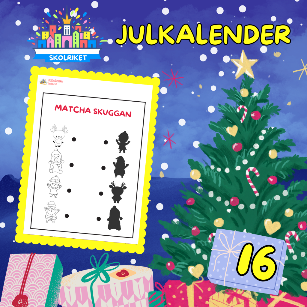 SkolRikets Digitala Julkalender 2024: Pedagogiska Aktivitetsblad för Skolan | Lucka 16