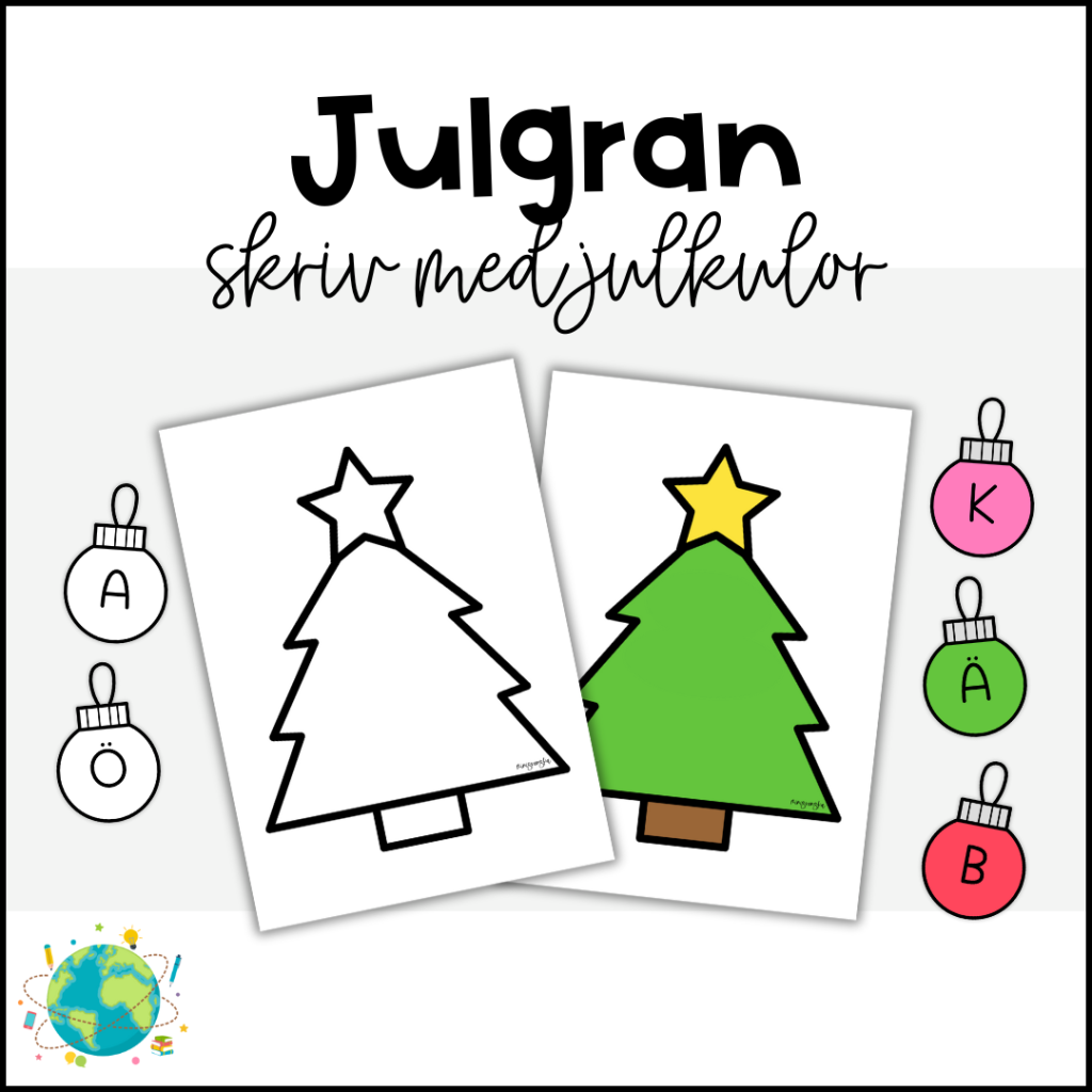 Julgran – Skriv med julkulor