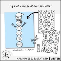 Mitt fina namn - ett klassprojekt (snögubbe)