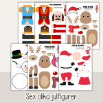Jul- Klipp och klistra julfigurer - bild 2