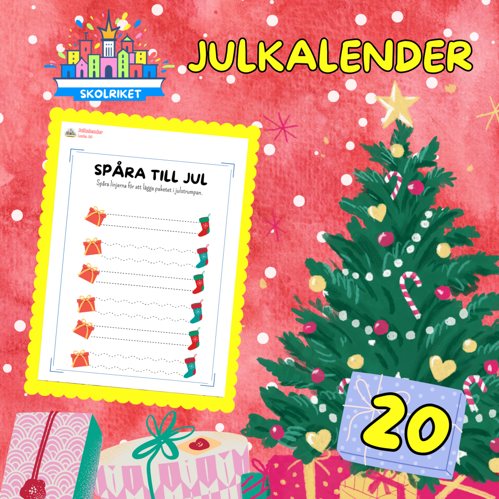 SkolRikets Digitala Julkalender 2024: Pedagogiska Aktivitetsblad för Skolan | Lucka 20
