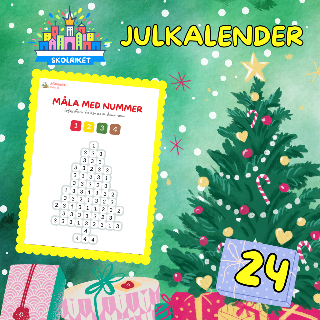 SkolRikets Digitala Julkalender 2024: Pedagogiska Aktivitetsblad för Skolan | Lucka 24