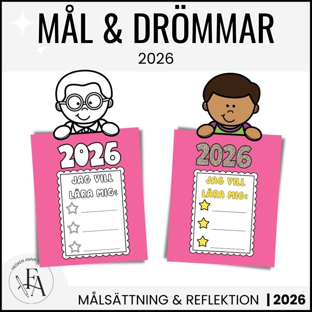 2026 – Mål och drömmar (Kreativ skolstartsuppgift)