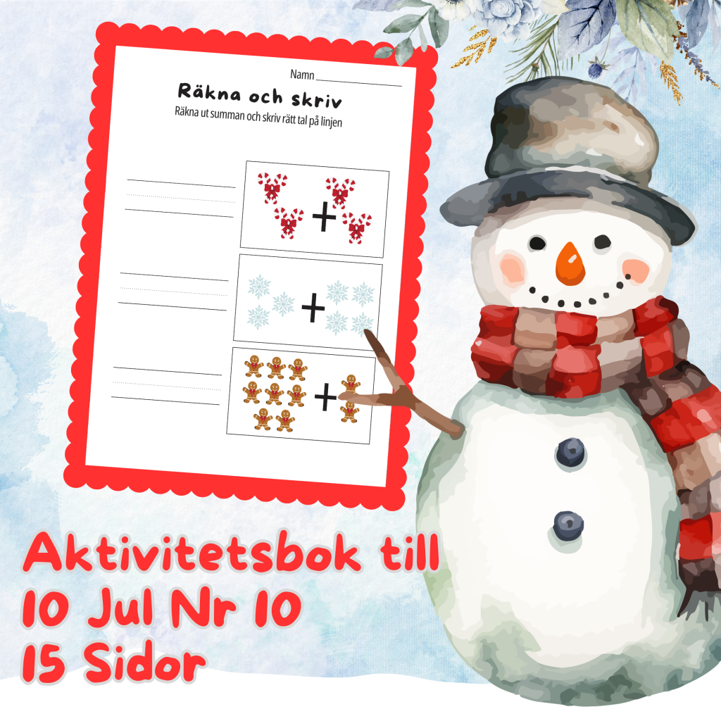 Aktivitetsbok till 10 Jul Nr 10 – 15 Sidor