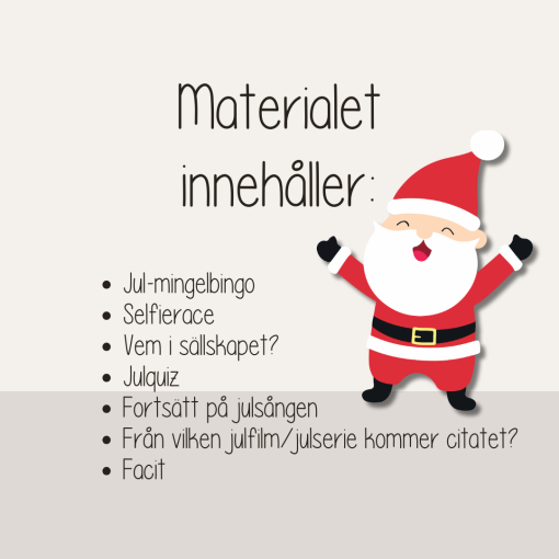 Jul - Festliga lekar och tävlingar till julens alla sammankomster