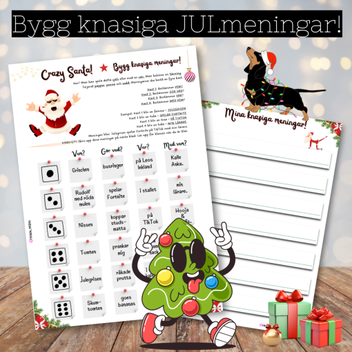 Crazy Santa! Bygg knasiga meningar