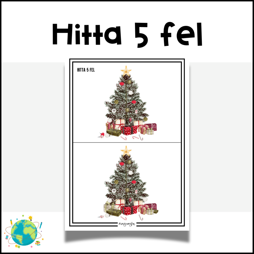 Jul – Hitta fem fel