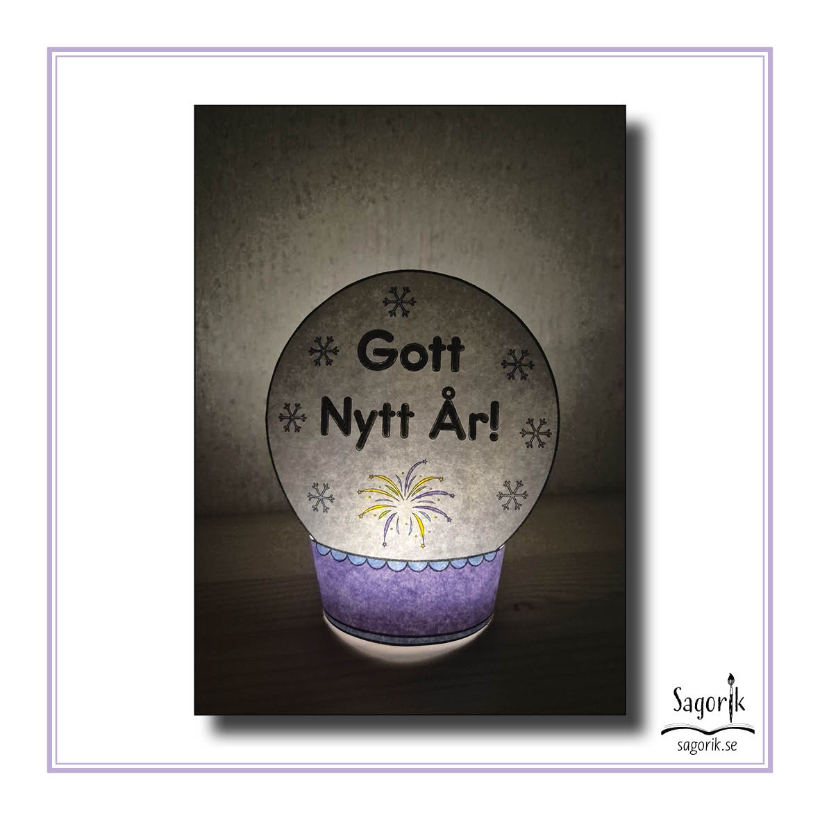 3D-pyssel Snöglober nyårsmotiv