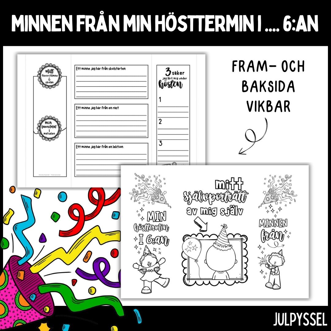 Minnen från min hösttermin i .... 6:an