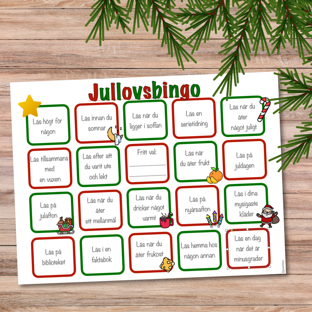 Läsbingo – jullov!