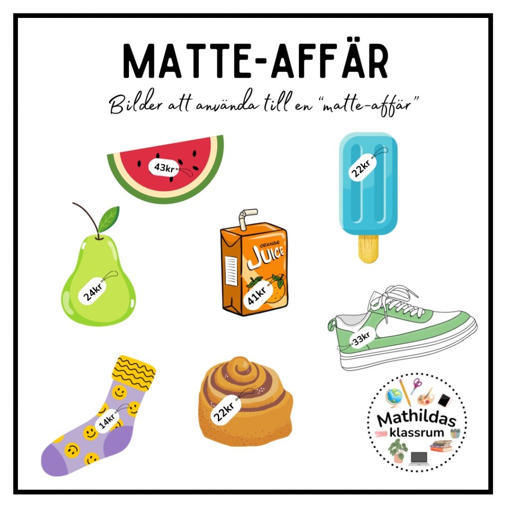 Bilder till matte-affär