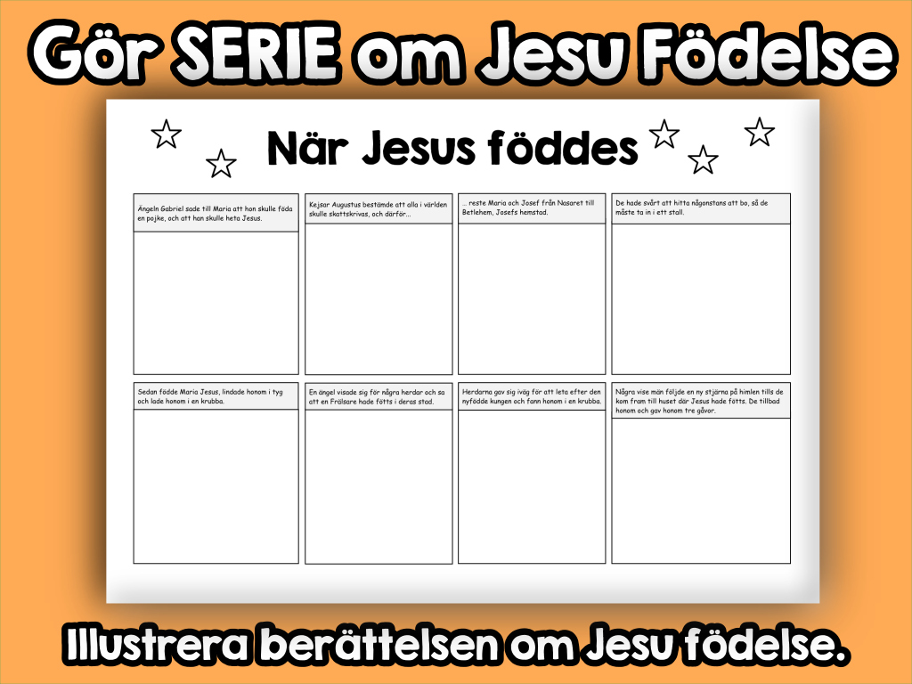 Jesu födelse – Illustrera egen serie