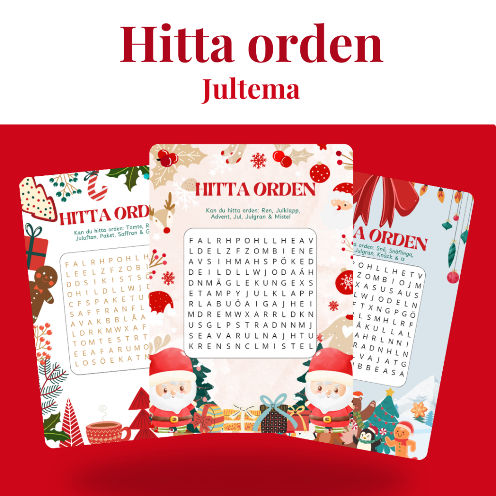 Hitta orden – Jultema