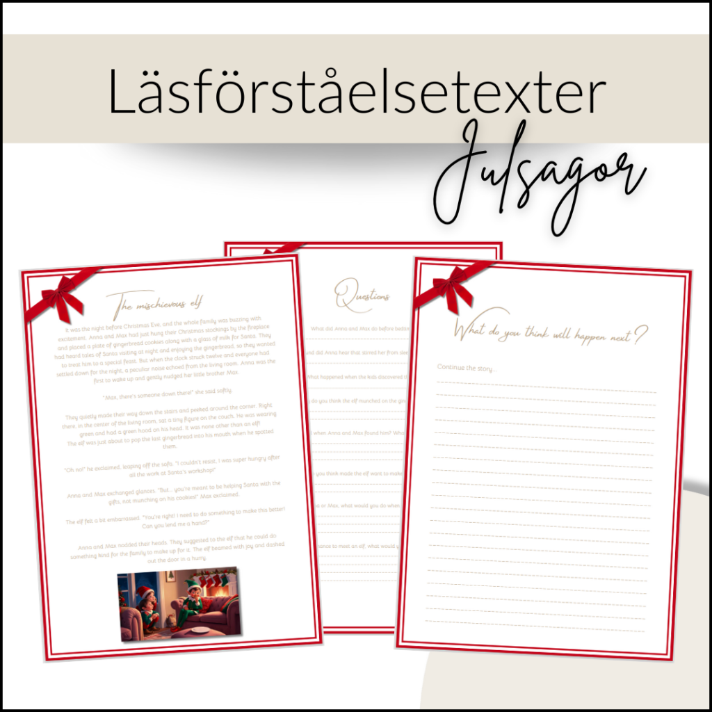 Läsförståelsetexter: Julsagor på engelska