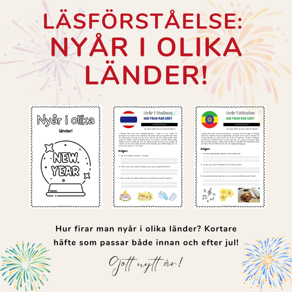 Läsförståelse: Nyår i andra länder