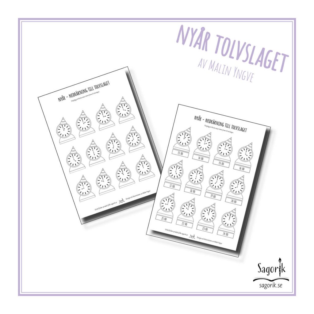 Nyår Nedräkning till tolvslaget klockor