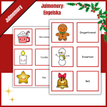 Julmemory: Engelska (Christmas memory game) - bild 1