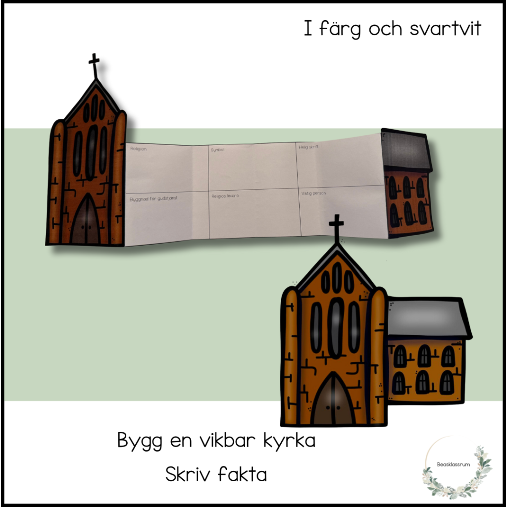 Bygg en vikbar kyrka – fyll i fakta