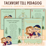 Tackkort till pedagog på förskola – Jul - bild 1