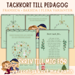 Tackkort till pedagog på förskola – Jul - bild 2