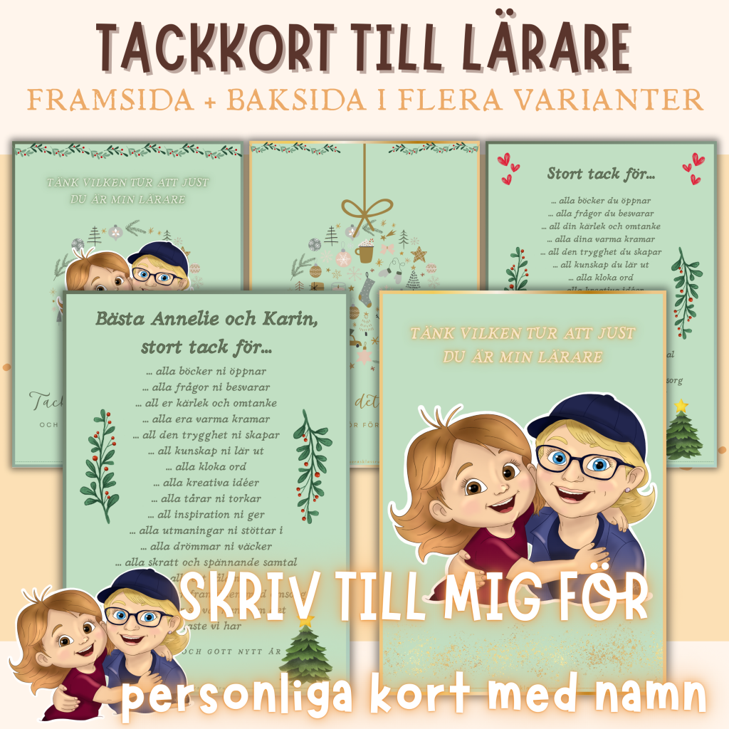 Tackkort till lärare – Jul