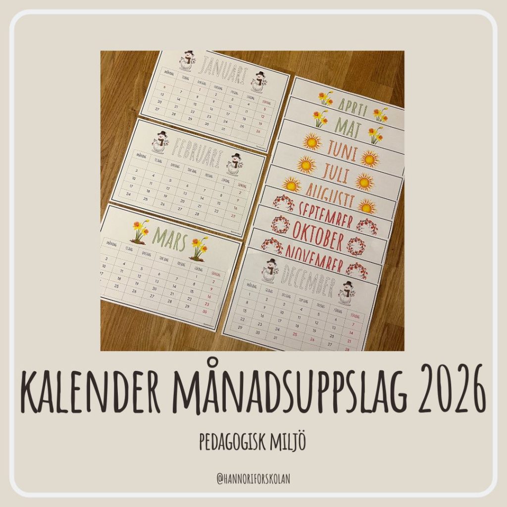 Kalender månadsuppslag 2026