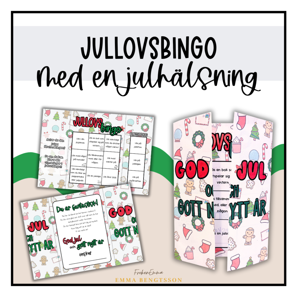 Jullovsbingo med en julhälsning