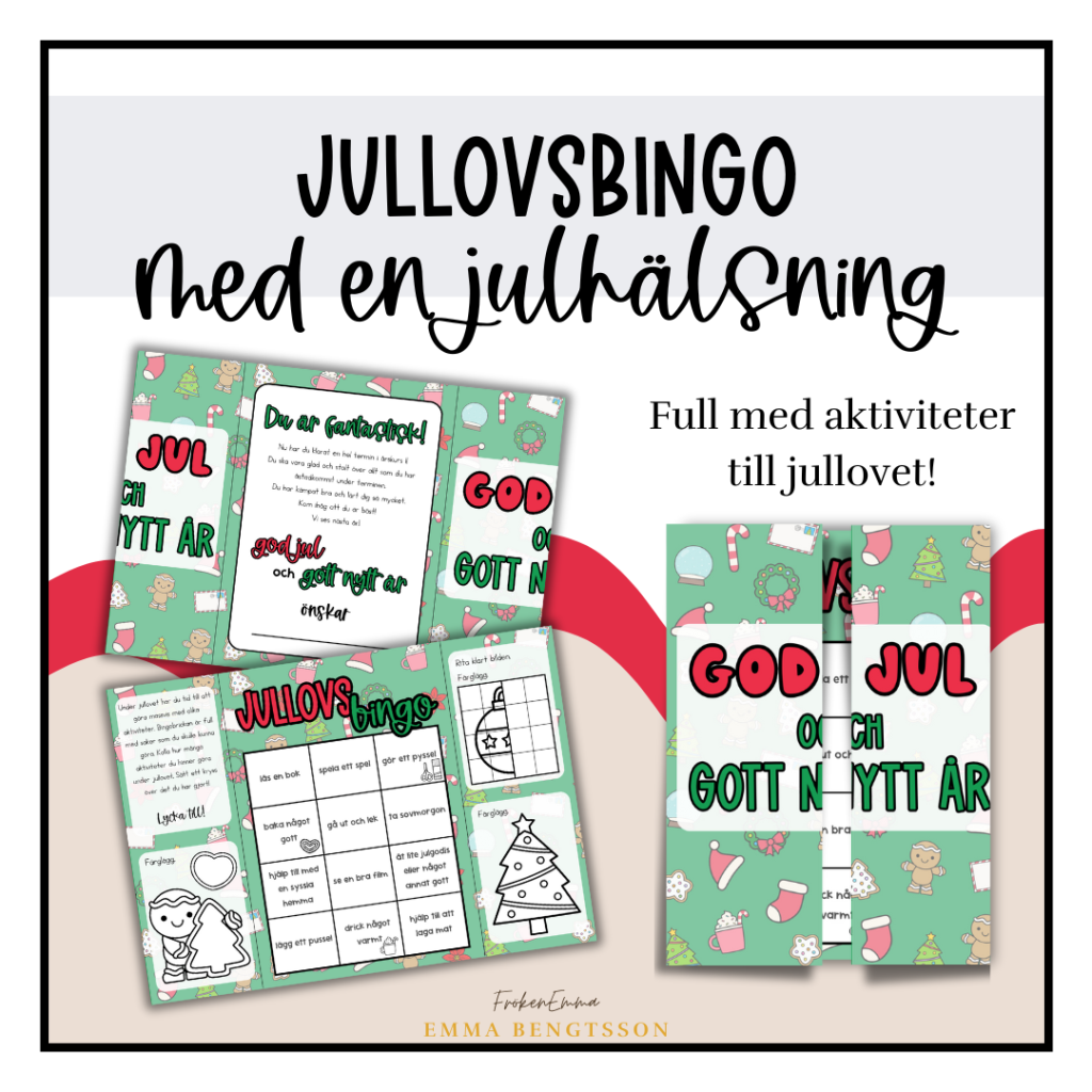 Jullovsbingo med en julhälsning 2