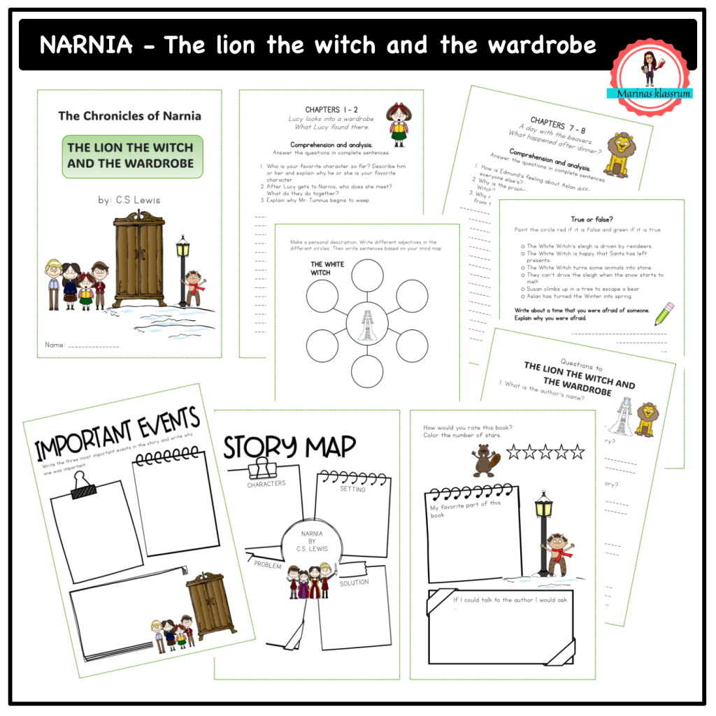 Narnia by C.S Lewis – workbook and reading comprehension