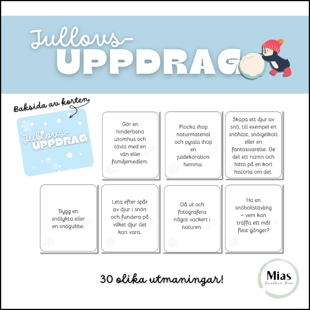Jullovsuppdrag / Vinteruppdrag