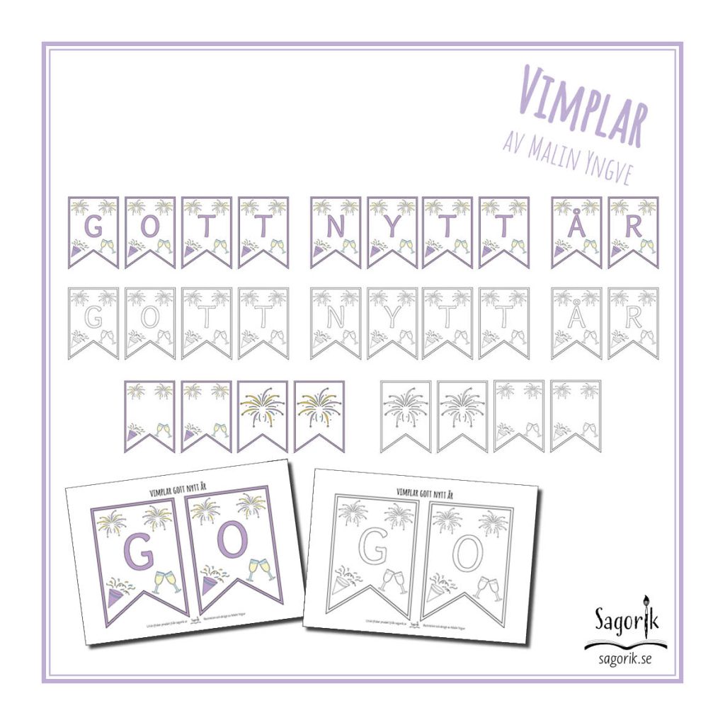 Vimplar Gott Nytt År