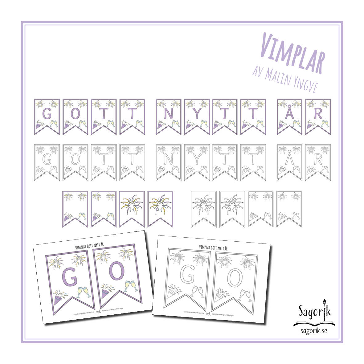 Vimplar Gott Nytt År