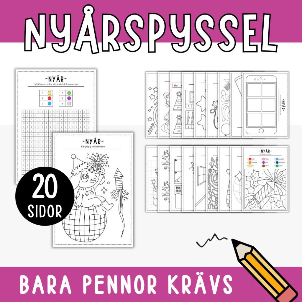 20 nyårspyssel – räcker med pennor