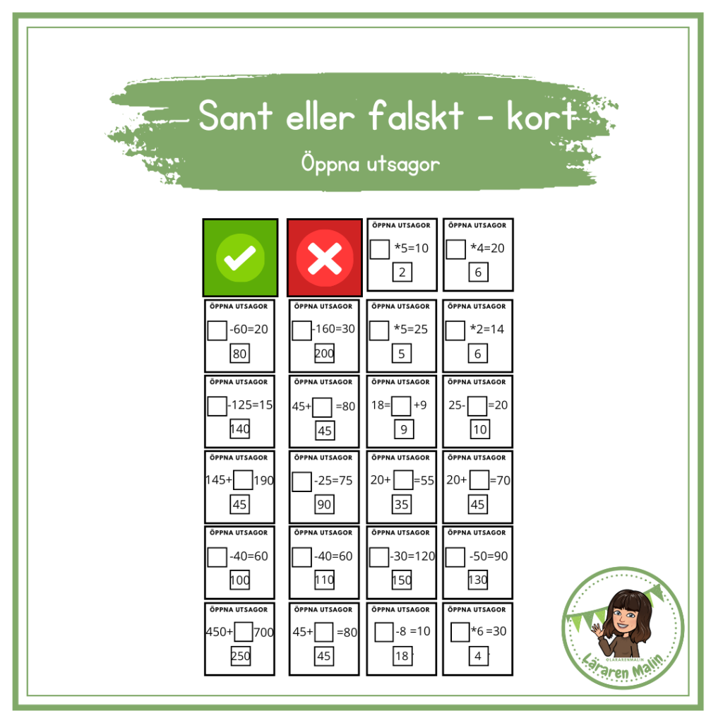 Sant eller falskt -öppna utsagor