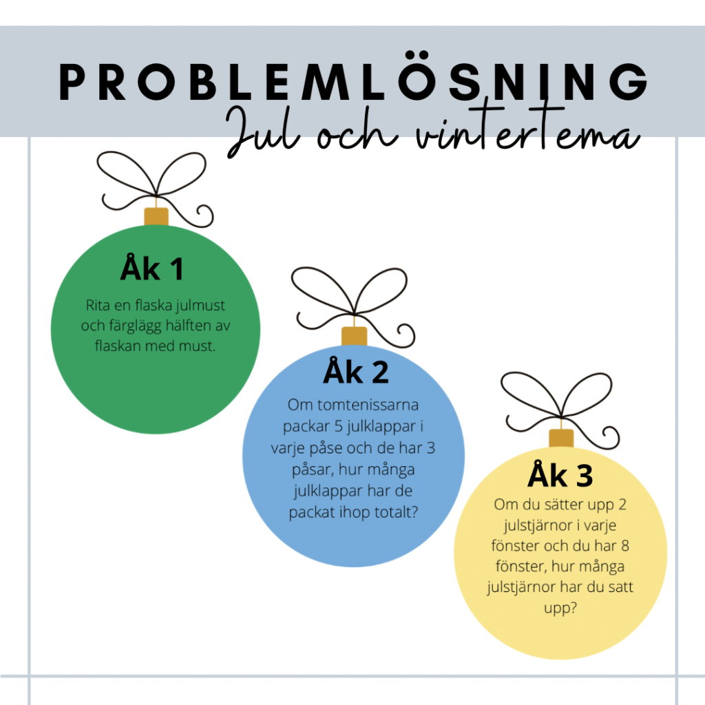 Problemlösning jul – åk1
