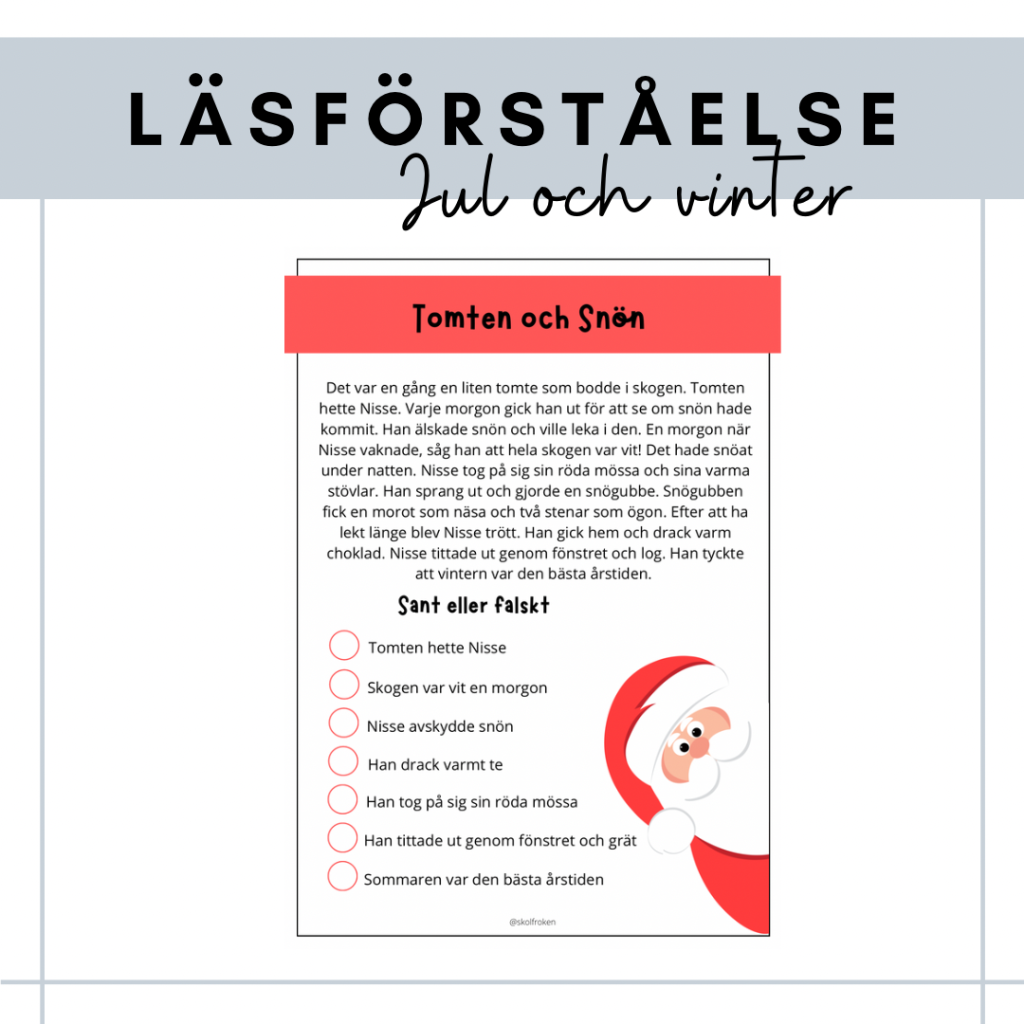 Läsförståelse – jul