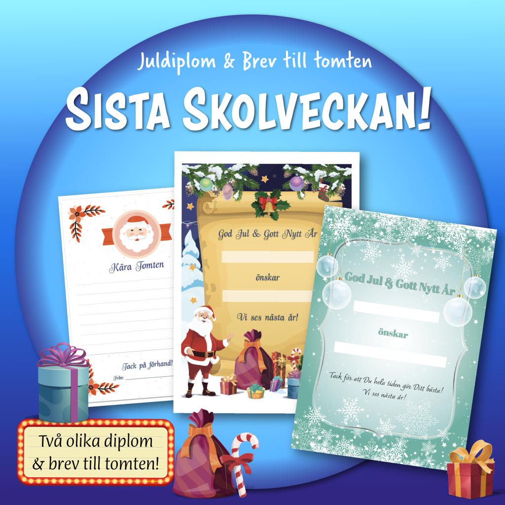 Juldiplom & brev till Tomten!