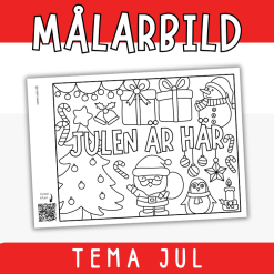 Gratis Målarbild- tema jul