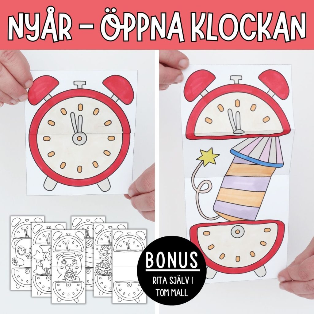 Pyssel till nyår – öppna klockan