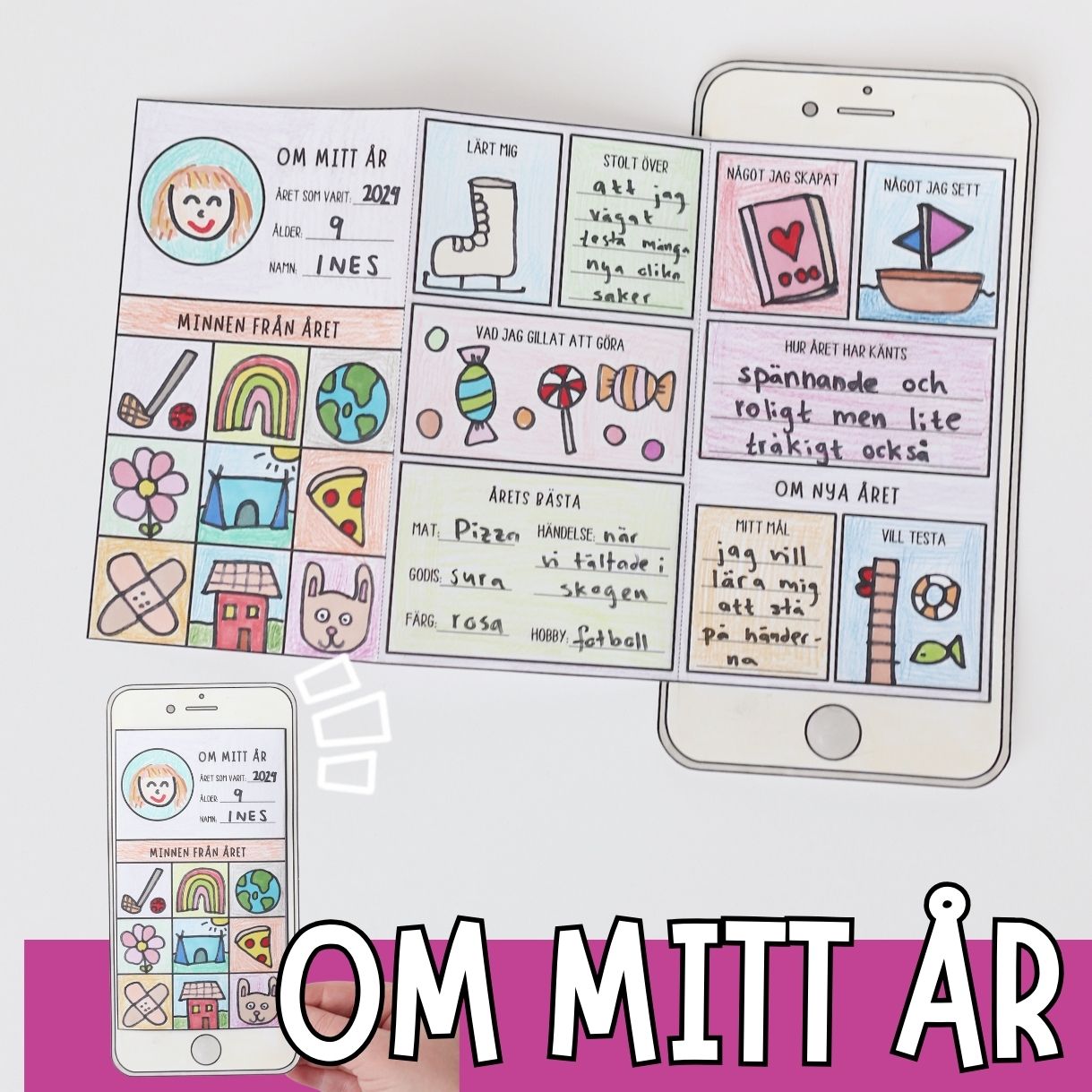 Mobilen om mitt år - nyårspyssel