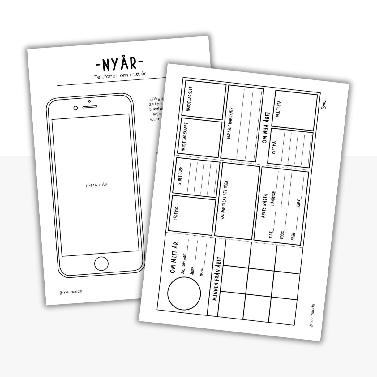 Mobilen om mitt år - nyårspyssel