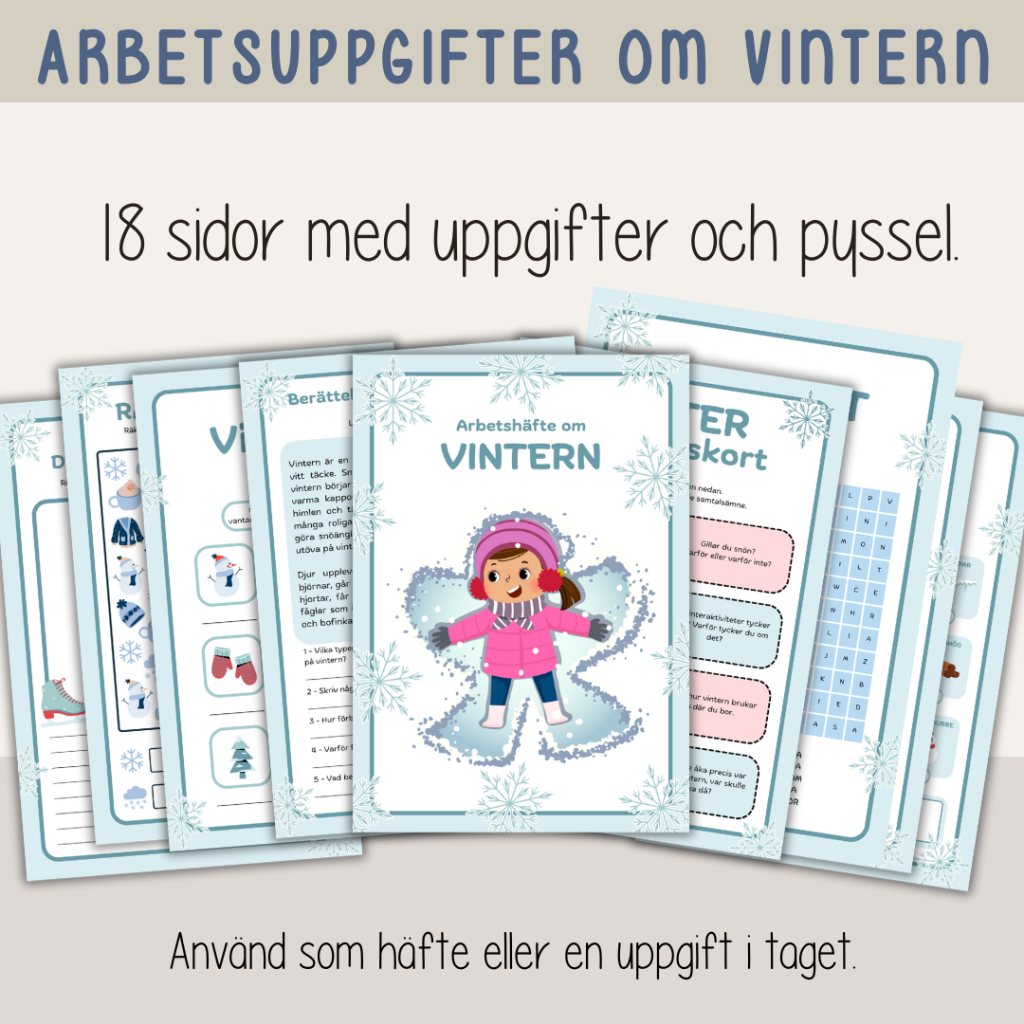 Vinter – 18 arbetsuppgifter med vintertema