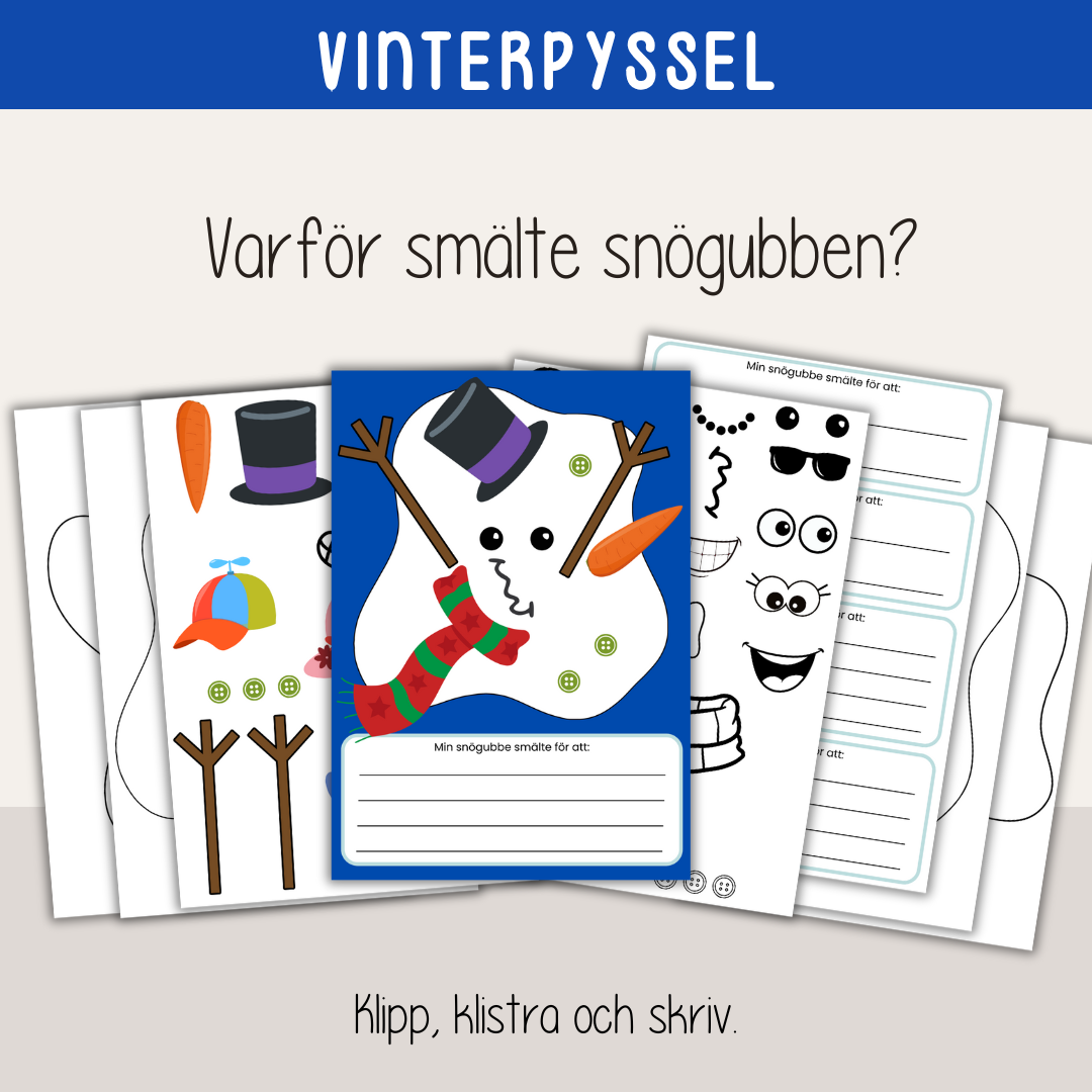 Vinter - Pyssel - Den smälta snögubben