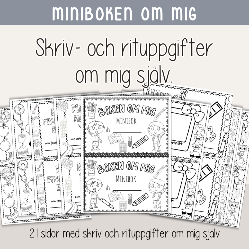Boken om mig – Minibok med 21 sidor