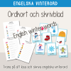 Vinter - Engelska vinterord - Flashcards och skrivblad