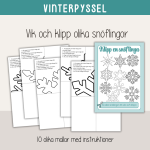 Vinter – Pyssla snöflingor – Vik och klipp - bild 1