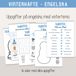 Vinter – Engelska vinterord – Flashcards och skrivblad - bild 1