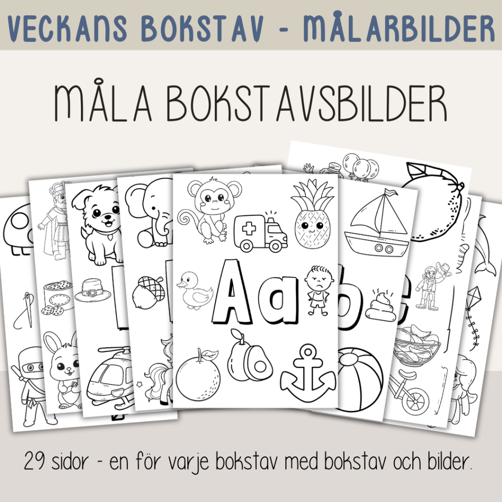 Bokstäver – Måla veckans bokstav