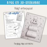 Vinter – Pyssla en 3D-snögubbe - bild 1