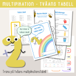 Multiplikation – Träna tvåans multiplikationstabell – Arbetshäfte - bild 1